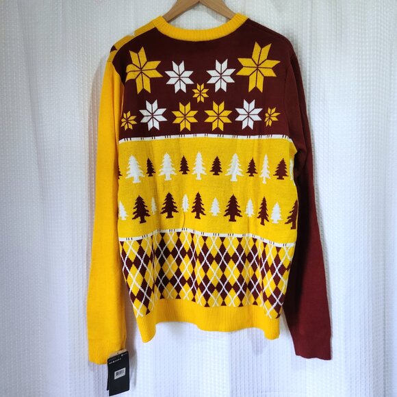 Cleveland Cavaliers Sweater Size XL NBA Christmas Knit Red Blue Snowflakes NWT - Picture 2 of 9